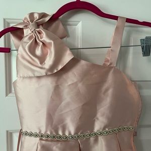 Girls blush pink special occasion dress